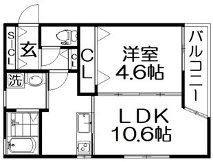 シャンテー東香里の物件間取画像